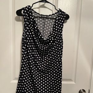 New without tags - navy/white polka dot sleeveless blouse